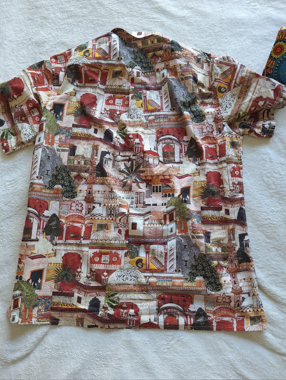 [BUNDLE OF 2] Yiume Men's Hawaiian Shirts XL 100% Cotton Mandala India Palace - Picture 14 of 14
